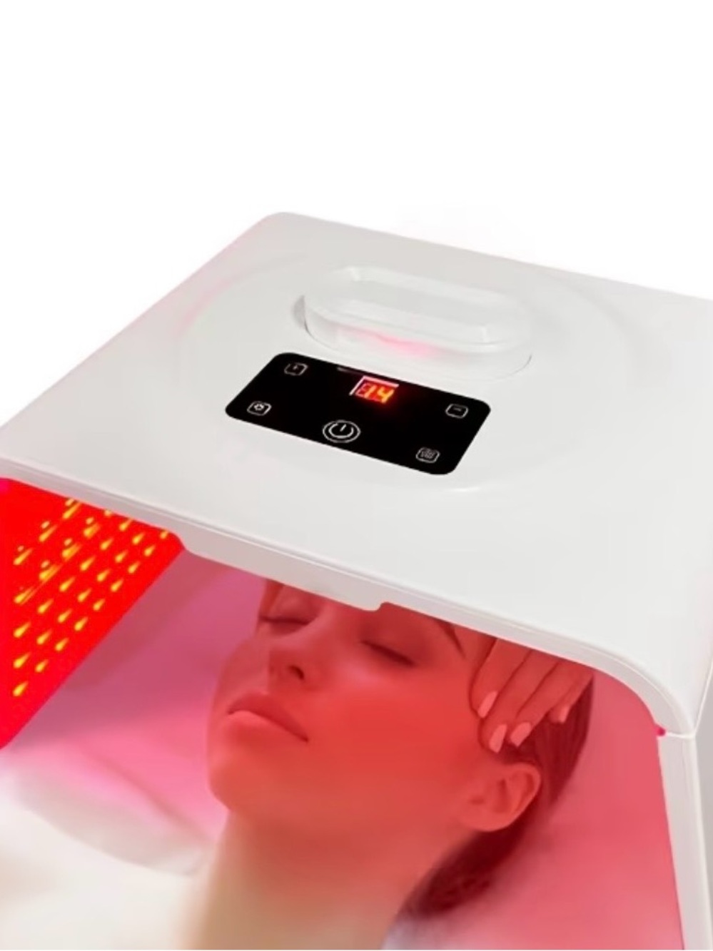 LED Red Light Therapy Facial Device - White